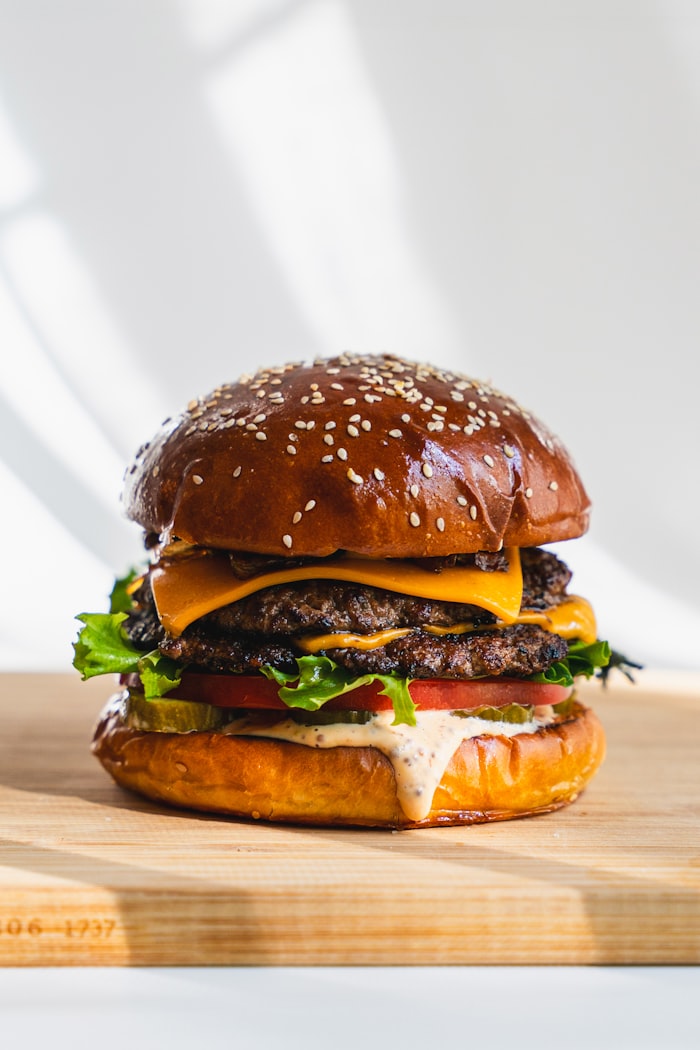 Double patty cheeseburger