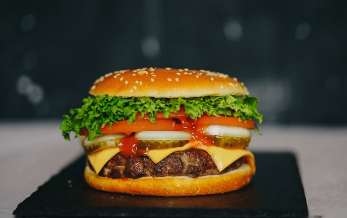 Smoky stacked burger